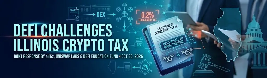 a16z, Uniswap and DeFi Education Fund Take on Illinois Over Crypto Tax Rules