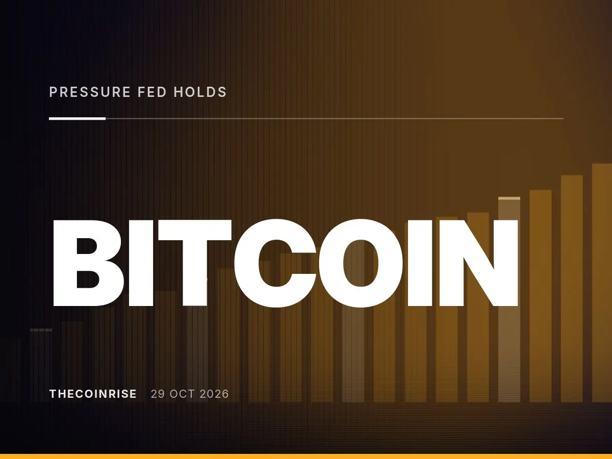 Bitcoin Under Pressure After Fed Holds Rates With Hawkish Tone, Analysts Say
