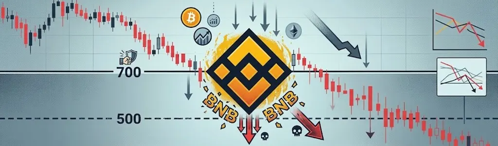 BNB Struggles Below $700 as Technical Indicators Point to a Potential Drop to $500