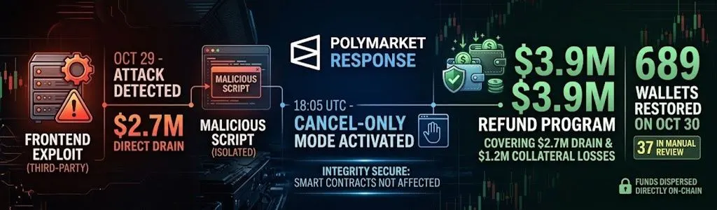 Polymarket to Refund $3.9M After Malicious Script Drains 726 Trader Wallets
